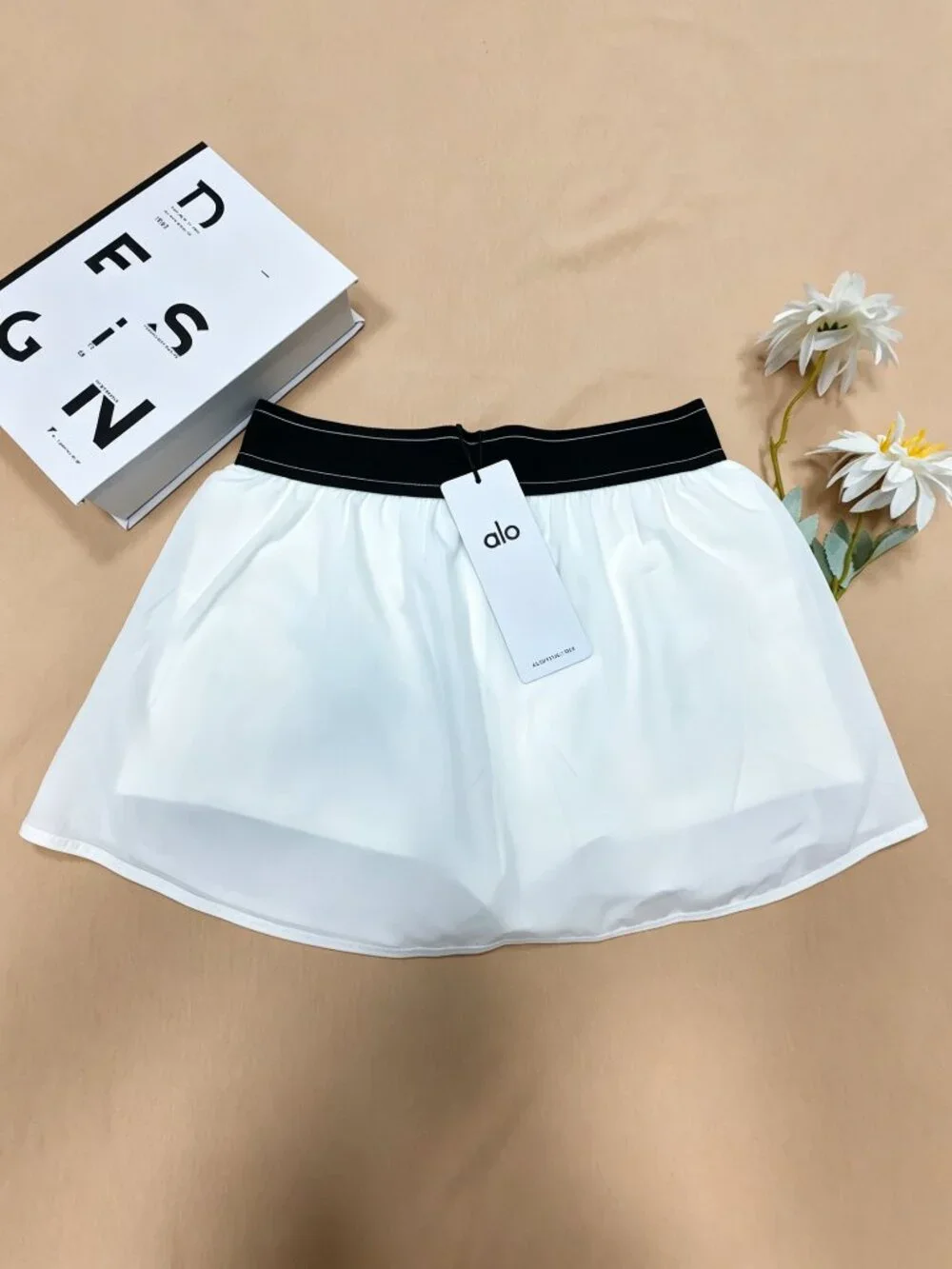 🤍NWT ALO Yoga Match Point Tennis Skirt White🎾Built-In Shorts